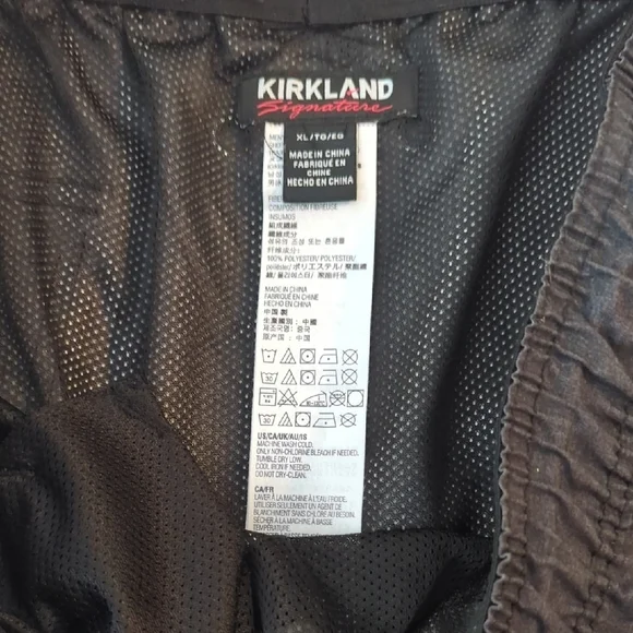 Kirkland Signature Gray and Black Swim Trunks Modern Design - Picture 2 of 3